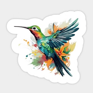 Watercolor Hummingbird Sticker